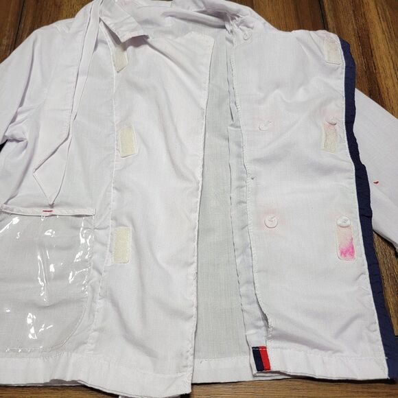 Imaginarium Kids LS White Chef Jacket w/ Plastic Pockets - Picture 3 of 8